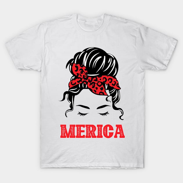 Patriotic Mom America 4th of July T-Shirt by Outfity